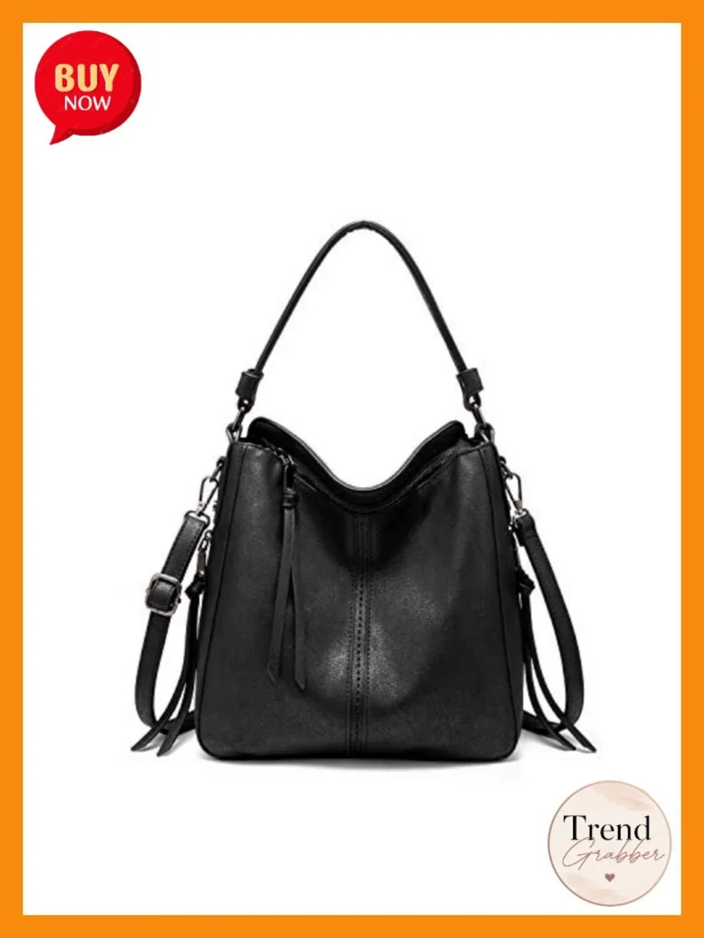 Hobo Crossbody Bag for Women, Faux Leather Shoulder Purse Large Capacity